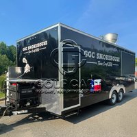 United State Food Truck with Full Kitchen BBQ Pizza Trucks Concession Bbq Food Trailer with Porch Fully Equipped Custom