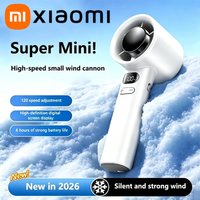 Xiaomi 100 Speeds Infinitely Adjustable Handheld Fan High-Speed Portable Turbofan USB Rechargeable Electric Fan Digital Display