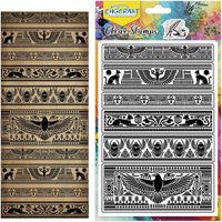 Egyptian Lace Clear Stamps Stamp Seal for DIY Scrapbooking and Card Making Paper Craft Decor 6.3 × 4.3 Inch