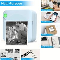 Portable Wireless Thermal Printer for iPhone & Android | USB Charging, Ink-Free, Instant Printing for Photos, Notes & Labels |
