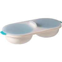 1pc Microwave Eggs Poacher Double-Cup Egg BoilerKitchen GadgetHot Spring Egg Mold Cooking Tools,Clear Water Lotus EggMaker