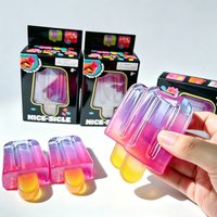 Gradient Liquid Filled Popsicle Squishy Toy Stress Relief Hand Squeeze Gadget Desktop Ornament For Birthday And Holiday Gift Use