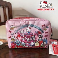 Hello Kitty 50th Anniversary Toiletry and Makeup Bag Limited Edition Large-capacity Travel Storage Bag Girls' Festival Gifts