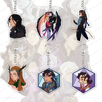 Hot Game The Legend of Vox Machina Keychain Keyleth Vex'ahlia Vax Percy Charm Keychains for Accessorie bag Pendant Fans Gift