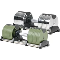 Stock Custom Fitness Equipment 20kg to 40kg Adjustable Steel Dumbbell Set for Body Building Home Gym Weights Rubber Material