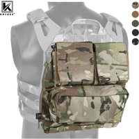 KRYDEX Tactical Zip On Pouch Plate Carrier Backpack Bag For CPC NCPC AVS JPC2.0 Hunting Airsoft Vest Accessories