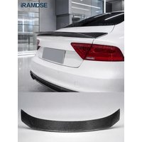 Spoiler for Audi A7 4G8 Sedan Tail Fin 2010-2017 Real Carbon Fiber Rear Trunk Wing Aerodynamic Accessories