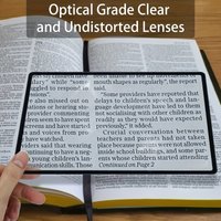 1pc Ultra thin magnifying glass, transparent magnifying glass, suitable for reading books, reading tool magnifying glass.