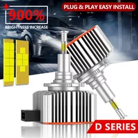 2PCS D1S D3S LED Headlight Bulbs 360° 70W 900% Brighter 32 CSP Chips Canbus Error Free Plug&Play 6000K Auto HID Replacement 12V