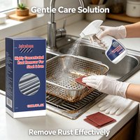 Rust Remover Kit Remove Stubborn Rust Stains Restore Metal Surfaces Shine Gentle Formula Highly Concentrated Rust Removing Spray