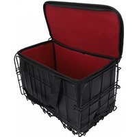 AliExpress NONE Bike Front Basket with Removable Liner Bag Heavy Duty Large Capacity Iron Mountain Bike Basket for Carrying Pets Fruit Grocery