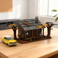 598pcs MOC The Evil Dead Knowby Cabin Seasonal Halloween Model Toy Building Blocks Small Decor, Home Decor For Son Holiday Gift