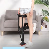 Knee Crutch Adjustable Hands Free Walking Aid Telescopic Leg Support Walker Mobility Aid for Injury Recovery Rehabilitation