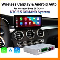 Wireless Carplay Android Auto Decoder Box For Mercedes Benz E Class W213 NTG 5.5 COMAND System 2017-2019 GPS