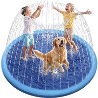 100/150/200cm Summer Pet Swimming Pool Inflatable Water Sprinkler Pad Play Cooling Mat Outdoor Interactive Fountain Toy for Dogs