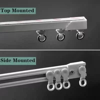 Strong Self Adhesive Curtain Track Nano Without Punching Sliding Track Top Mounted Side Mounted Pulley Track Door Curtain