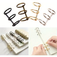 8Pcs Retro Metal Loose Leaf Book Binder Hinged Ring Binding Rings Calendar Circle For Notebook Album Scrapbook Clips