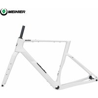 Karbonowa rama roweru gravel z pojemnikiem na narzędzia, w pełni ukryte prowadzenie linek, zestaw ramy roweru gravel, maksymalna rozmiarść opon 700x57C, hak przerzutki UDH, rama roweru gravel.