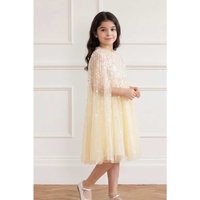 Customized Sequin Ruched Flower Girl Dress for Wedding 2026 Kids' Ball Gown Midi Tulle Birthday Party First Communion Kids Gowns