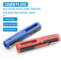 Multifunctional Wire Stripper & Cutter, Portable Pen Clip Design with Anti-Skid Handle for Electrical & Network Cables