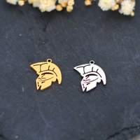 3pcs/lot Men Punk Warrior Helmet Charms Fit DIY Craft Bracelets Necklace Jewelry Making Stainless Steel Pendant Mini Accessories