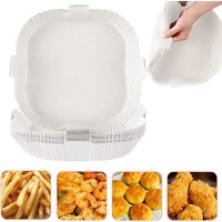 100PCs Air Fryer Disposable Paper Air Fryer Accessories Parchment Wood Pulp Steamer Baking Paper For Air Fryer Cheesecake