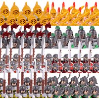 Medieval Knights Roman Soldier Building Blocks Military Weapons Armor Castle Figures Accessories Bricks Toys for Children Gifts