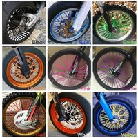 AliExpress NONE 72PCS 24cm Universal Dirt Bike Spoke Covers Motorcycle Wheel Rim Spoke Wrap Kit Skins Protector Cover For Motocross Bicycle Bike