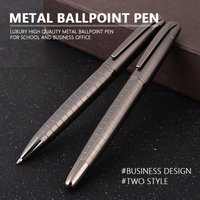 Business Rotating Metal Ballpoint Pen High Quality Black Ink Smooth Writing Rollerball Signature Pen Office Gifts Stationery