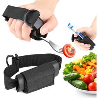 Aid Utensil Cuff Holder Strap Elastic Eating Assistance Cuff Spoons Forks Knife Fixing Nylon Band For Patients Elderly Disabled