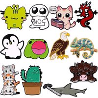 Bald EagleEnamel Pin Lizard Brooches For Women Lapel Pins Animals Badge on Backpack Clothing Accessories Fashion Jewelry Gifts