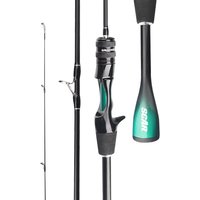 ORCA UL Ultralight Solid Tip Fishing Rod Spinning Casting Rod Tapered Handle Portable Trout Pole for Lake River Freshwater Fish