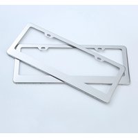 1Pc Car Number Plate License Frame Cover Aluminum Photo Frame Car Personalized Modified Stainless Steel License Plate