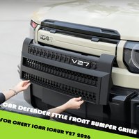 Car Defender Style Front Bumper Grille Fit for Chery ICAR ICAUR V27 2026 Modified Car Front Grille Insect Screen Exterior Parts