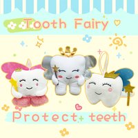 TreasuringU 5 Styles Tooth Fairy Plush Toy Cartoon Soft Stuffed Tooth Doll Cute Car House Pillow Birthday Gift Children Kids