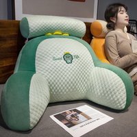 Large Backrest Soft Cover Pillow Cartoon Bedside Sofa Reading Pillow Lumbar Support Home Decor Cushion Flower Aobei