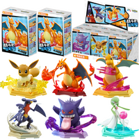 Keeppley Pokemon Gengar Charizard Eevee Dragonite Gardevoir Garchomp Anime Figure Model Assemble Toys Blind Box Christmas Gifts