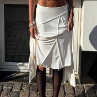 Casual Irregular Lace Up Skirts Women Fashion Sexy Low-Waisted Solid Skirts 2026 Summer Beach Fashion Streetwear Vacation Dress