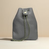 New Cow Leather Women's and Men's Drawstring Change Vintage Coin Bag Headphone Strap Purse Storage Bag For Man And Woman