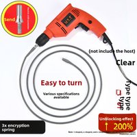 1/1.5/2.5/3.5/5 Meter Drain Cleaner 10mm Dia Pipe Spring Anti-Rust Sewer Sink Basin Pipeline Clogged Remover Cleaning Tool