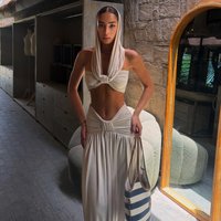 Bandeau 2Pieces Bikini 2026 Sexy Women Swimsuit Swimwear Female Dress Cover Up Bikini Set Beachwear Bathing Suit Swimming Suit