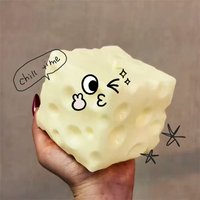 1-3 &Pc Jumbo Cheese Cube Stress Ball Big Cheese Shapeable Squeeze Ball Non-Bounce Fidget Toy Sensory Anti-Stress Festival Gift