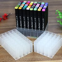 Simple 12/24/30/40/48/80/100 Slots Pen Holder Large-capacity Multifunctional Marker Pen Holder Make-up Brush Stand