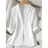 Slim Fit Lightweight Spring Summer New Style Seven Sleeve Casual Fashion Versatile Draping Little Suit Women's Tailored