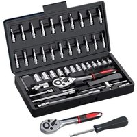 AliExpress NONE 46PCS Motorcycle Toolbox Set Drive Socket Ratchet Wrench Set Complete Car Repairing Kit For Auto And Bicycle Maintenance Tools