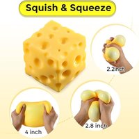 Big Cheese Squishy, Jumbo Cheese Cube Block Squishy Toy, Giant Slow Rising Stress Relief Squeeze Toy, Large Stress Relief Toy
