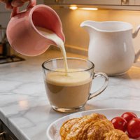 2pcs 230/350ml Ceramic Milk Frothing Pitcher, Milk Frothing Cup, Milk Foam Cup, Milk Pot& Steaming Milk Jug Steaming Pitcher