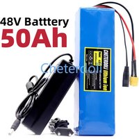 AliExpress Aleaivy 48V 50000mAh 1000w 13S3P XT60 48V Lithium Battery Pack 50AH for 54.6v E-bike Electric Bicycle Scooter with BMS+ Charger