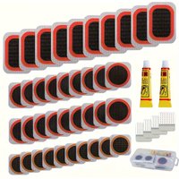 MTB Inner Tube Patch Kit - Heavy-Duty Rubber Patches & Metal File for Trailside Repairs, Mountain Bike Essential