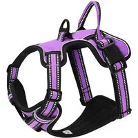 Adjustable Nylon Dog Harness Vest Reflective Soft Breathable No Pull Dog Harness Pet Harness Leash For Small Large Dogs